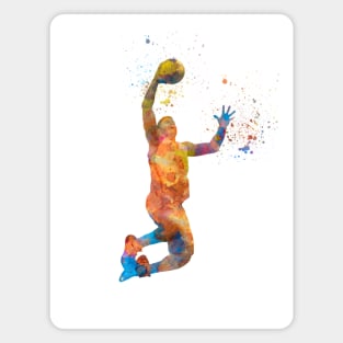 Basketball player in watercolor Magnet